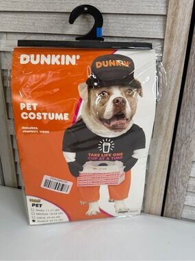 SPIRIT-Dunkin' Dog Halloween Costume Large Breed Dog Size XL (45-75lbs)